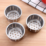 3 Pieces Stainless Steel Kitchen Sink Basket Strainer with Handle Garbage Disposal Stopper Mesh Basket Basket Sink Strainer