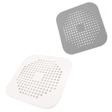 Square Drain Cover for Shower Drain Hair Catcher Flat Silicone Plug for Bathroom and Kitchen Filter Shower 4 Pack(Grey And white) In Australia - Darrahopens