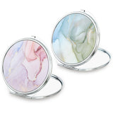 Portable Folding Handheld Vanity Mirror Aesthetic Double-Sided Plane Mirror for Travel Home Office Women Purse Handbag Wallet In Australia - Darrahopens
