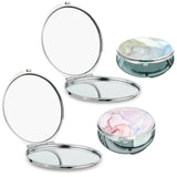 Portable Folding Handheld Vanity Mirror Aesthetic Double-Sided Plane Mirror for Travel Home Office Women Purse Handbag Wallet In Australia - Darrahopens