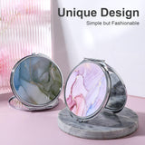 Portable Folding Handheld Vanity Mirror Aesthetic Double-Sided Plane Mirror for Travel Home Office Women Purse Handbag Wallet In Australia - Darrahopens