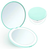 LED Lighted Travel Makeup Mirror 1x/10x Magnification Portable Small Hand held Makeup Mirror for Handbag Purse Pocket In Australia - Darrahopens