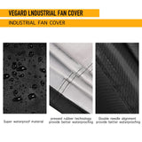 Industrial Fan Cover,Outdoor Fan Cover, Heavy Duty Waterproof&Dustproof Cover for 24" High  BlowerSuitable for indoor and outdoor