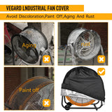 Industrial Fan Cover,Outdoor Fan Cover, Heavy Duty Waterproof&Dustproof Cover for 24" High  BlowerSuitable for indoor and outdoor