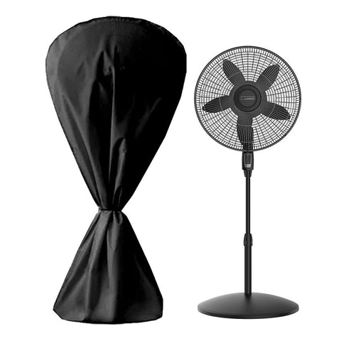Fan Cover Washable All Electric Fan Sleeve Waterproof Dustproof Protective Cover for Pedestal Stand Fan Floor Fan - Black (Black)
