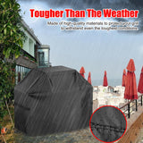 Grill Cover, 58 inch BBQ Gas Grill Cover for Outdoor Grill, Waterproof, Anti-UV, Rip-Proof,Fade Resistant Material, Barbecue Black In Australia - Darrahopens