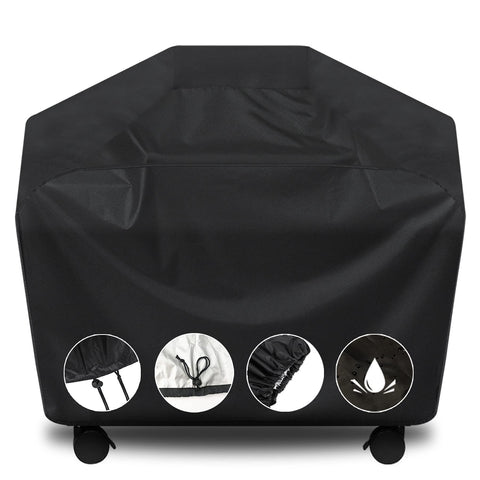 Grill Cover, BBQ Cover 58 inch,Waterproof BBQ Grill Cover,UV Resistant Gas Grill Cover,Durable and Convenient,Rip Resistant,Black
