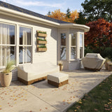 Gas Grill Barbecue Cover,  Medium, Beige Tough interlocking seams provide enhanced strength In Australia - Darrahopens