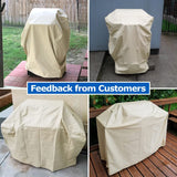 Grill Cover 60 Inch, Outdoor Heavy Duty Waterproof BBQ Grill Cover, All  Grills and More, Beige Grill Cover