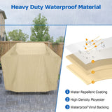 Grill Cover 60 Inch, Outdoor Heavy Duty Waterproof BBQ Grill Cover, All  Grills and More, Beige Grill Cover