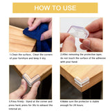 8 Pack Corner Protector for Baby, Clear Furniture Corner Guard & Edge Safety Bumpers for Table Edges - Baby Proofing (L Shape)