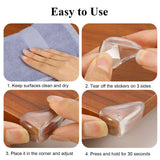 12 Pack Corner Protector for Baby, Clear Corner Protectors, Furniture Corner Guard & Edge Safety Bumpers to Cover Sharp Furniture