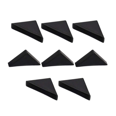 8 Pieces Black Triangle Shape Plastic Glass Corner Guards Covers Protectors well made and durable.