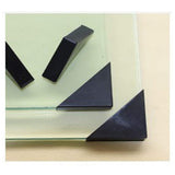 8 Pieces Black Triangle Shape Plastic Glass Corner Guards Covers Protectors well made and durable.