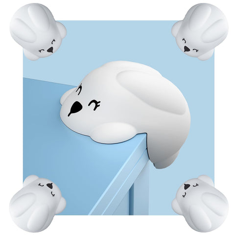 Protectors, Baby Proof Corners and Edges,Suitable for Table,Desktop, Cabinet and Other Furniture Corner Guards（White,8pcs,Rabbit） In Australia - Darrahopens