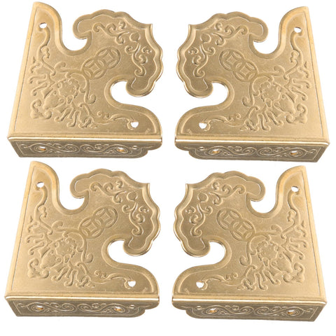4Pcs Box Shield Bumper Edge Angle Metal Right Angle Chinese Style Safety mask Furniture Corner Retro Decor Protector Corner In Australia - Darrahopens