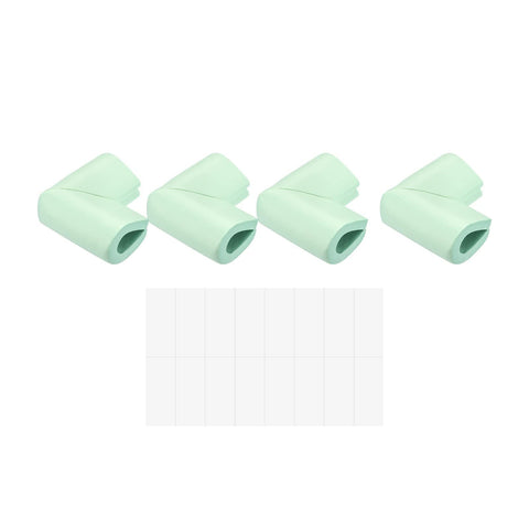 Edge Protectors, 4Pack U Foam Safety Bumper W Self-Adhesive Tape Furniture Corner Table Edge Guard, 2.16"x1.38"x0.315", Green