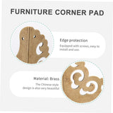 8 Pcs Furniture Copper Corner Guard Doll House Fish Tank Corner Bumper Woodland Cake Decorations Book Corner Protectors Table