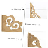 8 Pcs Furniture Copper Corner Guard Doll House Fish Tank Corner Bumper Woodland Cake Decorations Book Corner Protectors Table