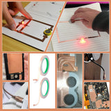 2 Rolls 2 Sizes Copper Foil Tapes, with Conductive Adhesive Double-Guided Copper Tapes for Guitar Shielding Electrical Repairs In Australia - Darrahopens