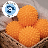 Reusable Dryer Balls, Fabric Softener for Laundry, Orange, 2.5 in, 6 Pack helping to dry more evenly. In Australia - Darrahopens