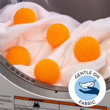 Reusable Dryer Balls, Fabric Softener for Laundry, Orange, 2.5 in, 6 Pack helping to dry more evenly. In Australia - Darrahopens