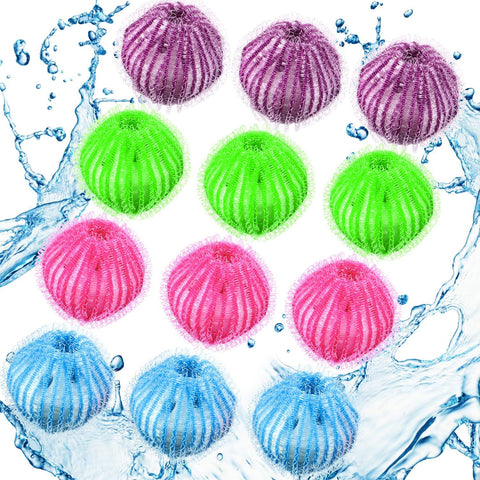 12 Pieces Pet Hair Remover for Laundry Dryer Balls Reusable Washing Machine Hair Catcher Pet Dog Cat Hair Catcher (Bright Color) In Australia - Darrahopens