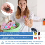 12 Pieces Pet Hair Remover for Laundry Dryer Balls Reusable Washing Machine Hair Catcher Pet Dog Cat Hair Catcher (Bright Color) In Australia - Darrahopens