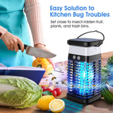 Bug Zapper Outdoor Indoor Mosquito Zapper Solar Fly Zapper Rechargeable Electric Mosquito Killer Waterproof Insect Fly Trap Plug