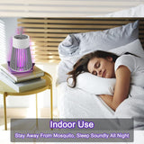 Bug Zapper Indoor & Outdoor,Rechargeable Mosquito Trap and Fly Killer Portable with USB, Ultraviolet and Security Grid,Hangable