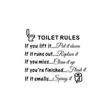 Removable Toilet Rules Wall Quotes Stickers Washroom Bathroom Decals WC Sign Vinyl Art Decor for Kids Living Room Home Decorations In Australia - Darrahopens