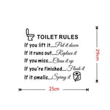 Removable Toilet Rules Wall Quotes Stickers Washroom Bathroom Decals WC Sign Vinyl Art Decor for Kids Living Room Home Decorations In Australia - Darrahopens