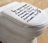 Removable Toilet Rules Wall Quotes Stickers Washroom Bathroom Decals WC Sign Vinyl Art Decor for Kids Living Room Home Decorations In Australia - Darrahopens