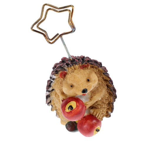 Little Hedgehog Note Holder Animal Ornament Wedding Decorations Display Shelf Display Shelves Wedding Table Number Holders Photo In Australia - Darrahopens