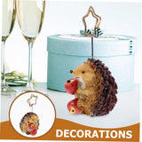 Little Hedgehog Note Holder Animal Ornament Wedding Decorations Display Shelf Display Shelves Wedding Table Number Holders Photo