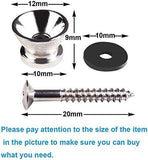 12pcs Guitar Strap Locks Metal Strap Buttons Metal End Pins Flat Head for Acoustic Classical Electric Guitar (Pack of 12) (Silver) In Australia - Darrahopens