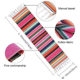14 x 84 Inch for  Party Wedding Decorations Outdoor Picnics Dining Table, Fringe Cotton Table It is portable with mini size