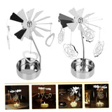 2Pcs Transfer Windmill Candlestick Rotary Candle Rotating Candlestick Candleholder Metal Tea Light Holder Heart Candle Holder In Australia - Darrahopens