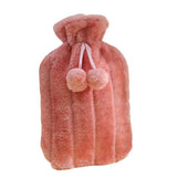 Hot Water Bottle with Faux Fluffy Cover Large 2L Capacity Leakproof Rubber Hot Water Bag Best for Relief from Back Neck and Leg In Australia - Darrahopens
