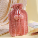Hot Water Bottle with Faux Fluffy Cover Large 2L Capacity Leakproof Rubber Hot Water Bag Best for Relief from Back Neck and Leg In Australia - Darrahopens