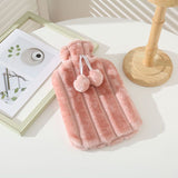 Hot Water Bottle with Faux Fluffy Cover Large 2L Capacity Leakproof Rubber Hot Water Bag Best for Relief from Back Neck and Leg In Australia - Darrahopens