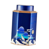 1pc Tea Tin Can Decorative Candles Storage Jars with Lids Tea Containers Chinese Tea Tins Condiment Containers Round Tea Tins