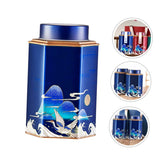 1pc Tea Tin Can Decorative Candles Storage Jars with Lids Tea Containers Chinese Tea Tins Condiment Containers Round Tea Tins