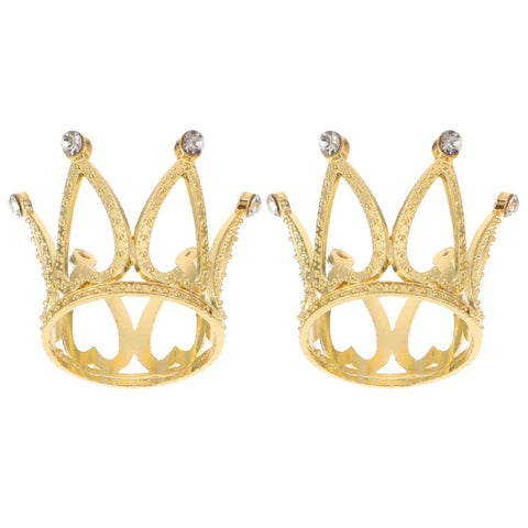 2Pcs Zinc Alloy Crystal Ball Stand, Crown Shaped Crystal Ball Display Base Stand, Attractive Ball Display Base Stand for Natural In Australia - Darrahopens