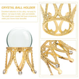 2Pcs Zinc Alloy Crystal Ball Stand, Crown Shaped Crystal Ball Display Base Stand, Attractive Ball Display Base Stand for Natural In Australia - Darrahopens
