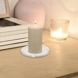 2pcs Glass Candle Plate Clear Glass Candle Tray Pillar Candle Holder Coaster for Dining Table Wedding Centerpieces In Australia - Darrahopens