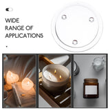 2pcs Glass Candle Plate Clear Glass Candle Tray Pillar Candle Holder Coaster for Dining Table Wedding Centerpieces In Australia - Darrahopens