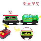 Wooden Train Accessories Battery Operated Locomotive Train, Remote Control Train for Track Set, Powerful  (Battery Not Included)