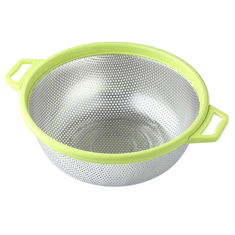 Stainless Steel  With Handle and Legs, Large Metal Green Strainer for Pasta, Spaghetti, Berry, Veggies, Fruits, Noodles, Salads In Australia - Darrahopens