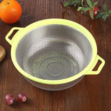 Stainless Steel  With Handle and Legs, Large Metal Green Strainer for Pasta, Spaghetti, Berry, Veggies, Fruits, Noodles, Salads In Australia - Darrahopens